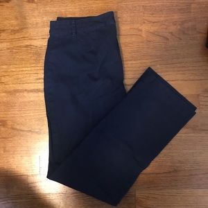 Straight leg dark blue pants